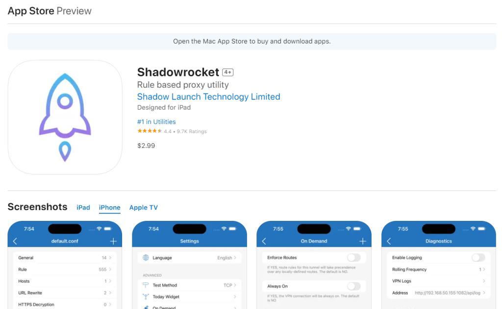 2024 最新 IOS 苹果手机小火箭 Shadowrocket 下载及配置教程